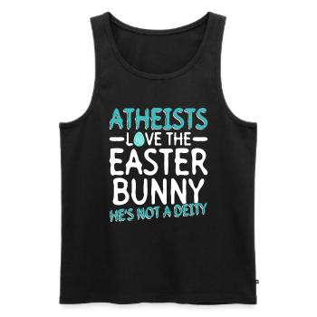 Atheist Ostern Anti Religion Anti Kirche Atheismus - Männer Premium Bio Tank Top - Schwarz - Vorne - Michal (187cm)