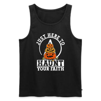 Athéisme athée Anti Église Halloween - Débardeur bio Premium Homme - noir - Devant - Michal (187cm)