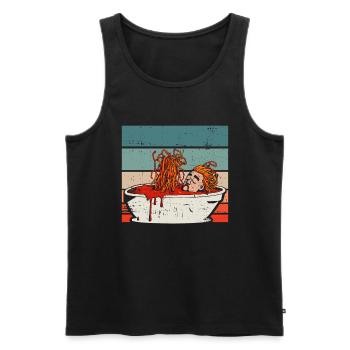 Spaghetti de baignoire de baptême - Athéisme athée - Débardeur bio Premium Homme - noir - Devant - Michal (187cm)