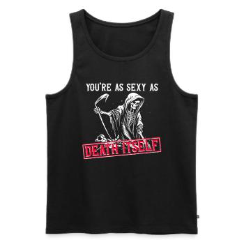 Du bist so sexy wie der Tod selbst - Gothic Gothic - Männer Premium Bio Tank Top - Schwarz - Vorne - AI Model Male 178 light (178cm)