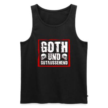 Goth und Gutaussehend - Gothic Goth Girl - Männer Premium Bio Tank Top - Schwarz - Vorne - AI Model Male 178 light (178cm)