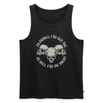 Zu Dunkel Für Den Tag Zu Hell Für Die Nacht Gothic - Männer Premium Bio Tank Top - Schwarz - Vorne - Michal (187cm)