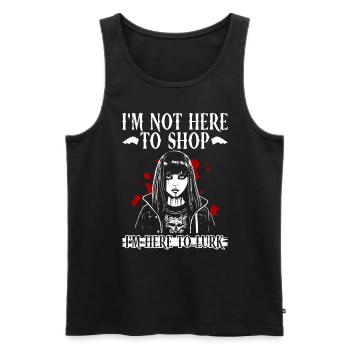 Mall Goth Gothic Grufti Spruch Emo - Männer Premium Bio Tank Top - Schwarz - Vorne - AI Model Male 178 light (178cm)