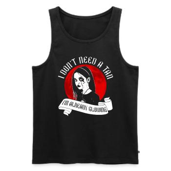 Je n’ai pas besoin de bronzage, je brille - Moontan Gothic - Débardeur bio Premium Homme - noir - Devant - Michal (187cm)