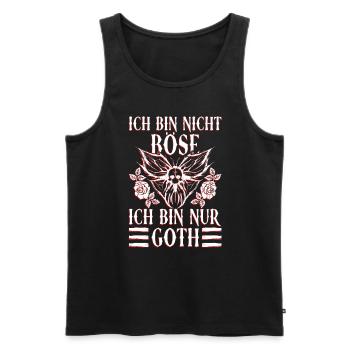 Ich Bin Nicht Böse Ich Bin Nur Goth - Gothic Goth - Männer Premium Bio Tank Top - Schwarz - Vorne - AI Model Male 178 light (178cm)