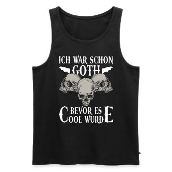 Ich War Schon Goth Bevor Es Cool Wurde - Gothic - Männer Premium Bio Tank Top - Schwarz - Vorne - AI Model Male 178 light (178cm)