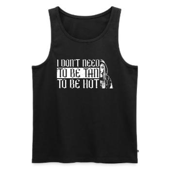 I Don't Have to Be Brown - Goth Moontan Gothic - Men's Premium Organic Tank Top - black - Front - AI Model Male 178 light (178cm)