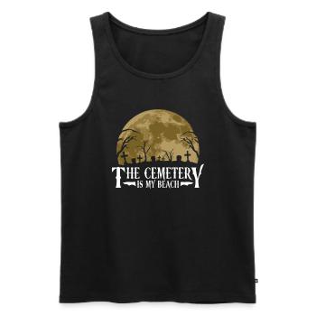 Le cimetière est ma plage - Moontan Gothic - Débardeur bio Premium Homme - noir - Devant - Michal (187cm)