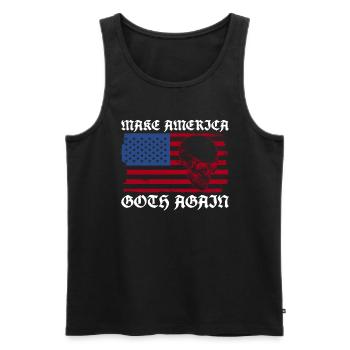 Macht Amerika wieder gothisch - Gothic - Männer Premium Bio Tank Top - Schwarz - Vorne - AI Model Male 178 light (178cm)