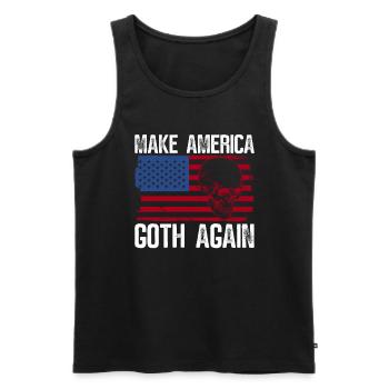 Macht Amerika wieder gothisch - Gothic - Männer Premium Bio Tank Top - Schwarz - Vorne - AI Model Male 178 light (178cm)