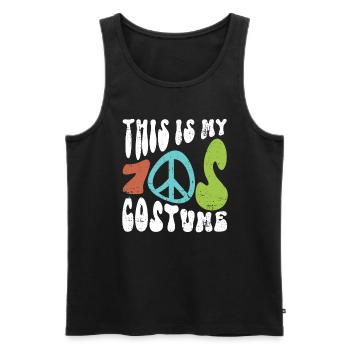 This is my 70s costume - hippie costume - Men's Premium Organic Tank Top - black - Front - Michal (187cm)