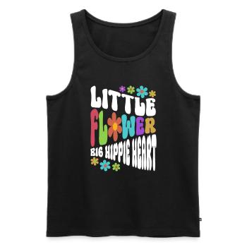 Little Flower - Big Hippie Heart - Hippie Costume - Débardeur bio Premium Homme - noir - Devant - Michal (187cm)