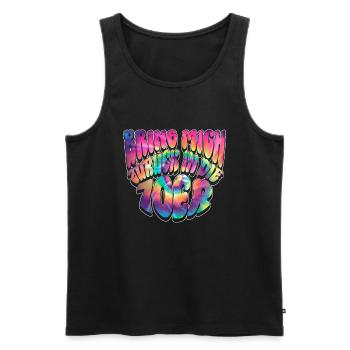 Bring Mich Zurück In Die 70er - Hippie Kostüm 70er - Männer Premium Bio Tank Top - Schwarz - Vorne - Michal (187cm)