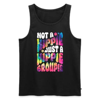 Not A Hippie Just A Hippie Groupie Hippie Tie Dye - Männer Premium Bio Tank Top - Schwarz - Vorne - AI Model Male 178 light (178cm)