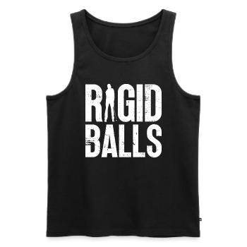 Starre Bälle - Funny Golf - Männer Premium Bio Tank Top - Schwarz - Vorne - AI Model Male 178 light (178cm)