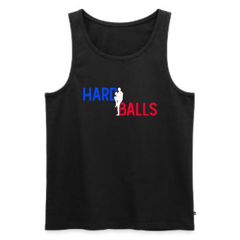 Harte Bälle - Lustiger Baseball - Männer Premium Bio Tank Top - Schwarz - Vorne - AI Model Male 178 light (178cm)