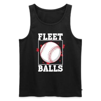 Flotte Bälle - Lustiger Baseball - Männer Premium Bio Tank Top - Schwarz - Vorne - AI Model Male 178 light (178cm)