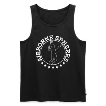 Kugeln in der Luft - Lustiges Badminton - Männer Premium Bio Tank Top - Schwarz - Vorne - AI Model Male 178 light (178cm)