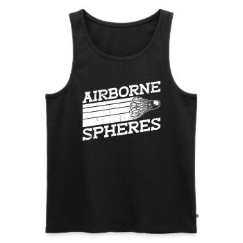 Kugeln in der Luft - Lustiges Badminton - Männer Premium Bio Tank Top - Schwarz - Vorne - AI Model Male 178 light (178cm)