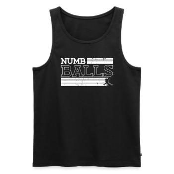 Pigeon Balls - Funny Ice Hockey - Men's Premium Organic Tank Top - black - Front - Michal (187cm)