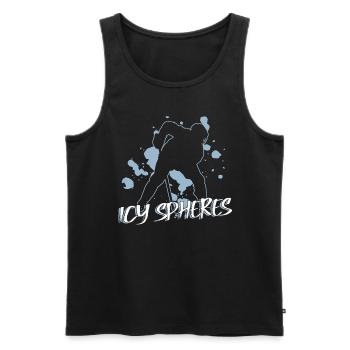 Eisige Kugeln - Lustiges Eishockey - Männer Premium Bio Tank Top - Schwarz - Vorne - AI Model Male 178 light (178cm)
