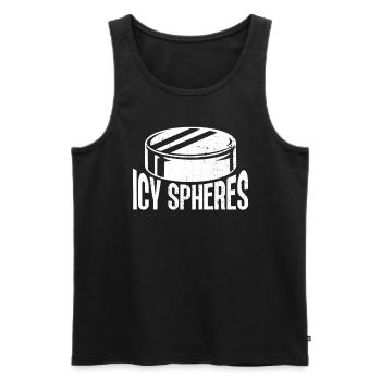 Eisige Kugeln - Lustiges Eishockey - Männer Premium Bio Tank Top - Schwarz - Vorne - AI Model Male 178 light (178cm)