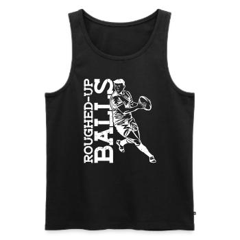 Balles rugueuses - Funny Rugby - Débardeur bio Premium Homme - noir - Devant - Michal (187cm)