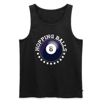 Hüpfende Kugeln - Lustiges Billard - Männer Premium Bio Tank Top - Schwarz - Vorne - AI Model Male 178 light (178cm)