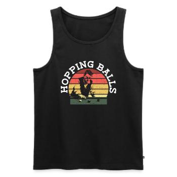 Hüpfende Kugeln - Lustig Billard - Männer Premium Bio Tank Top - Schwarz - Vorne - AI Model Male 178 light (178cm)