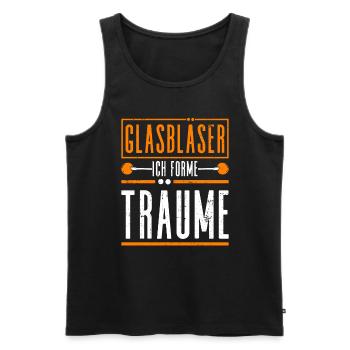 Glasbläser - Ich Forme Träume - Glasbläserei - Männer Premium Bio Tank Top - Schwarz - Vorne - Michal (187cm)