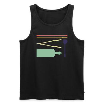 glassblowing tools glassblowing glassblowers - Men's Premium Organic Tank Top - black - Front - AI Model Male 178 light (178cm)