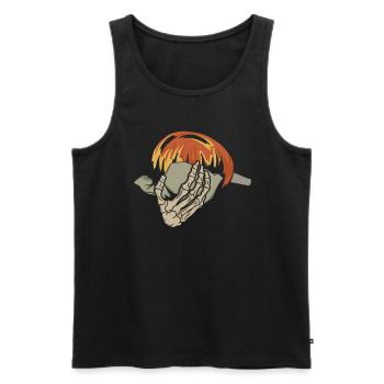 Skeletthände, die einen Glasblob formen - - Männer Premium Bio Tank Top - Schwarz - Vorne - Michal (187cm)