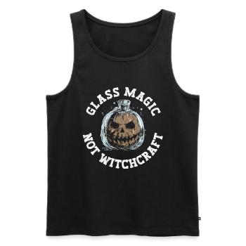 Glasmagie - keine Hexerei - Glasbläserei Halloween - Männer Premium Bio Tank Top - Schwarz - Vorne - Michal (187cm)