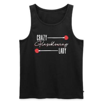 Crazy Glassblower - Glassblower Glassblower - Men's Premium Organic Tank Top - black - Front - AI Model Male 178 light (178cm)