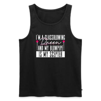 Glassblower Queen Glass Glassblowing Glassblower - Men's Premium Organic Tank Top - black - Front - AI Model Male 178 light (178cm)