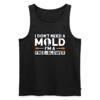Ich brauche keine Form - Glasblasen - Männer Premium Bio Tank Top - Schwarz - Vorne - AI Model Male 178 light (178cm)