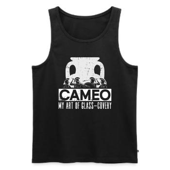 Cameo - My Art of Glass Extraction - Cameo Glass - Men's Premium Organic Tank Top - black - Front - Michal (187cm)