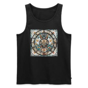 Stained Glass - Stained Glass Artist - Men's Premium Organic Tank Top - black - Front - AI Model Male 178 light (178cm)