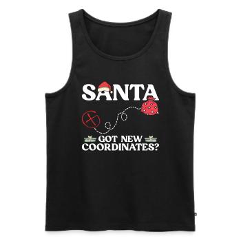 Géocachette Cadeau de Noël Geocacher - Débardeur bio Premium Homme - noir - Devant - Michal (187cm)