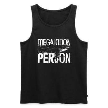 Megalodon Man - Megalodon Shark - Men's Premium Organic Tank Top - black - Front - AI Model Male 178 light (178cm)