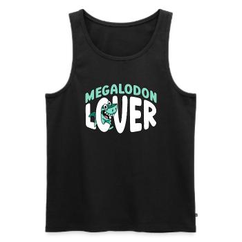 Megalodon Lover - Megalodon Young Shark - Men's Premium Organic Tank Top - black - Front - Michal (187cm)