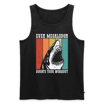Même Megalodon doute de votre entraînement - - Débardeur bio Premium Homme - noir - Devant - Michal (187cm)