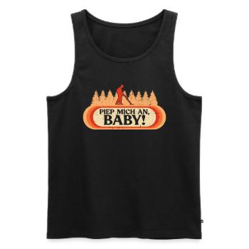 Piep Mich An, Baby! - Metalldetektor Sondengänger - Männer Premium Bio Tank Top - Schwarz - Vorne - AI Model Male 178 light (178cm)