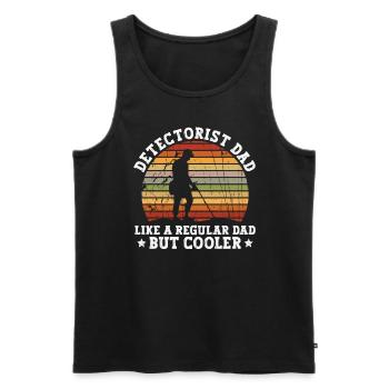 Metal Detector Treasure Hunt Daddy Detectorist - Men's Premium Organic Tank Top - black - Front - AI Model Male 178 light (178cm)