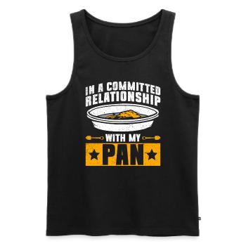 gold panning gold prospecting relationship saying funny - Men's Premium Organic Tank Top - black - Front - AI Model Male 178 light (178cm)