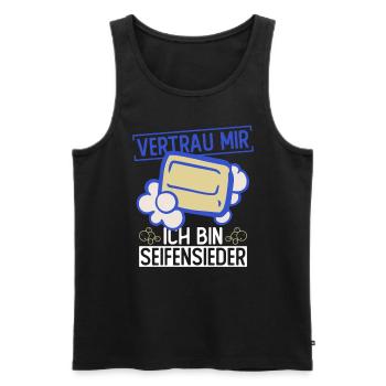 Vertrau Mir - Ich Bin Seifensieder - Seife - Männer Premium Bio Tank Top - Schwarz - Vorne - Michal (187cm)
