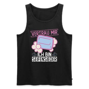 Vertrau Mir - Ich Bin Seifensieder - Seife - Männer Premium Bio Tank Top - Schwarz - Vorne - Michal (187cm)