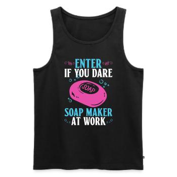 soap soap making soap maker soap boiler - Men's Premium Organic Tank Top - black - Front - Michal (187cm)
