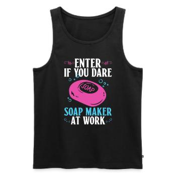 soap soap making soap maker soap boiler - Men's Premium Organic Tank Top - black - Front - Michal (187cm)