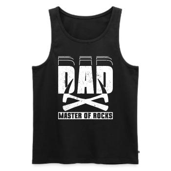 Dad - Master of the Rocks - Rockhounding Dad Rock - Men's Premium Organic Tank Top - black - Front - Michal (187cm)
